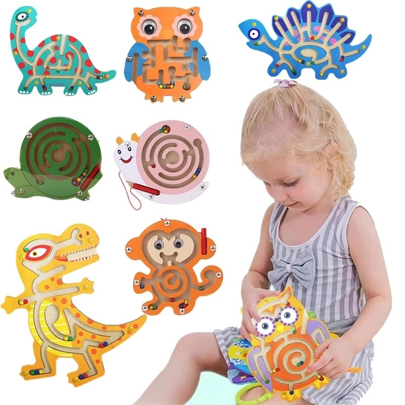 Wooden Magnetic Maze Animal